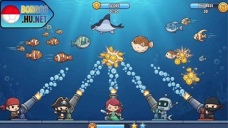 Bắn cá 3D và bắn cá mini BONG88 hấp dẫn